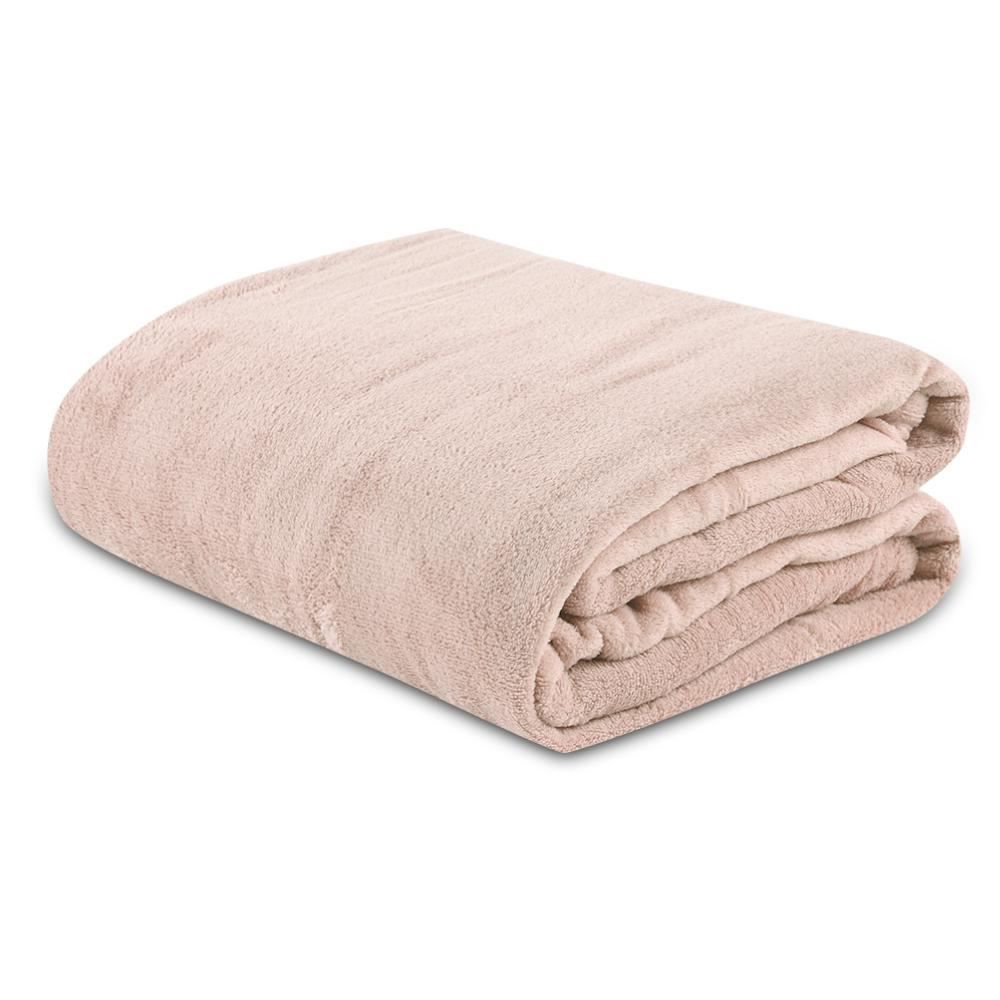 Cobertor Casal Microfibra Liso Paris Havan Casa 1 Pç - Rosa Pálido