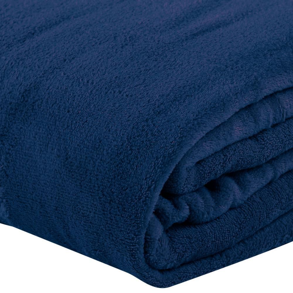 Cobertor Casal Microfibra Liso Paris Havan Casa 1 Pç - Azul Profundo