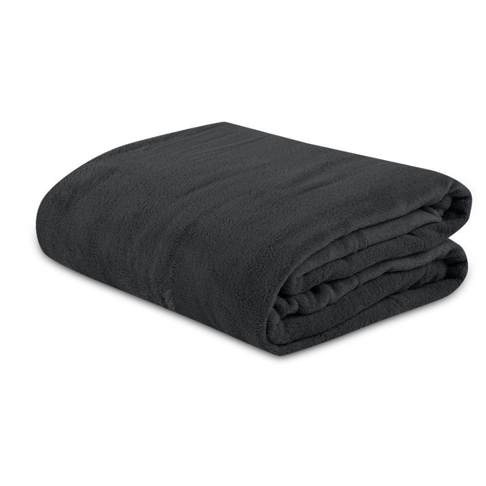 Cobertor Casal Microfibra Liso Paris Havan Casa 1 Pç - Carbono