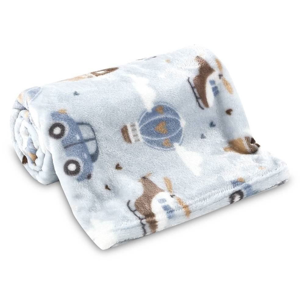 Cobertor Para Bebê Flannel Baby Camesa - Carros
