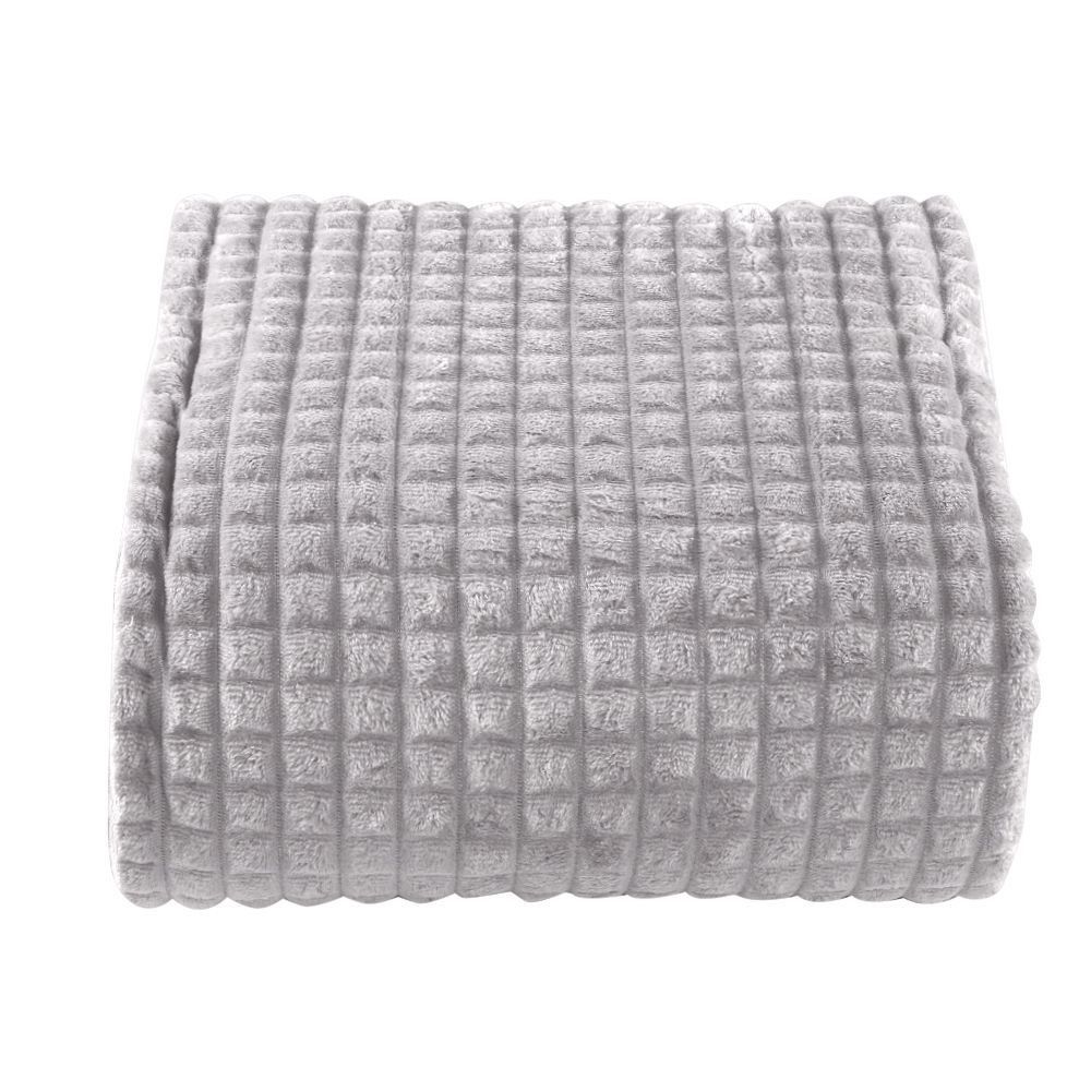 Cobertor Queen 100% Poliéster Diamond Havan Casa - Cinza Ice