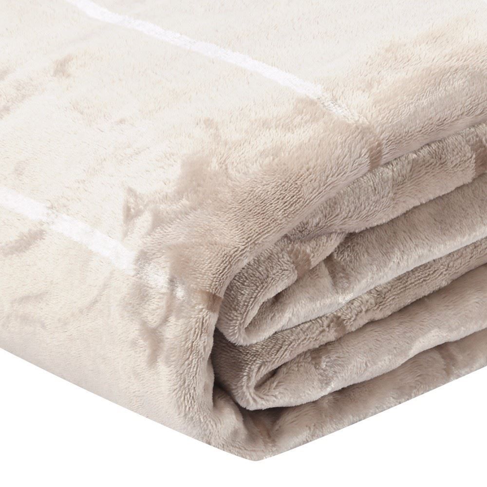 Cobertor Queen 100% Poliéster Elegance Havan Casa - Bege