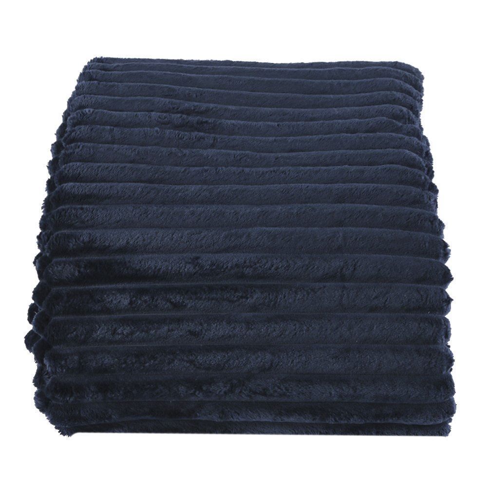 Cobertor Queen 100% Poliéster Premier Canelado Havan Casa - Azul