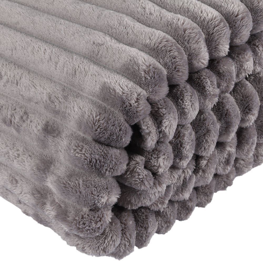 Cobertor Queen 100% Poliéster Premier Canelado Havan Casa - Cinza Amianto