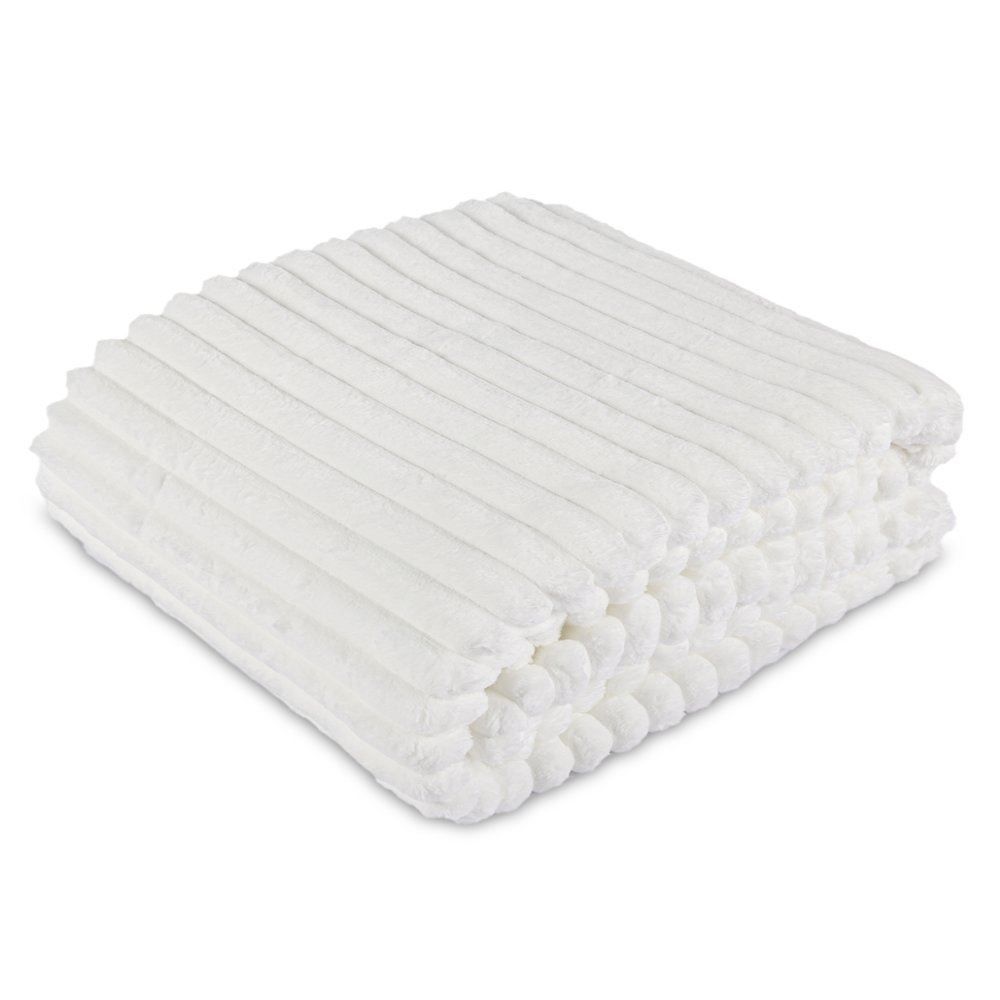 Cobertor Queen 100% Poliéster Premier Canelado Havan Casa - Off White