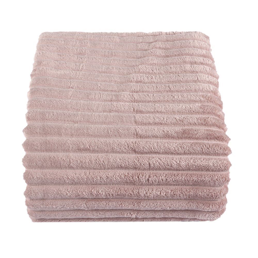 Cobertor Queen 100% Poliéster Premier Canelado Havan Casa - Rosa Pálido