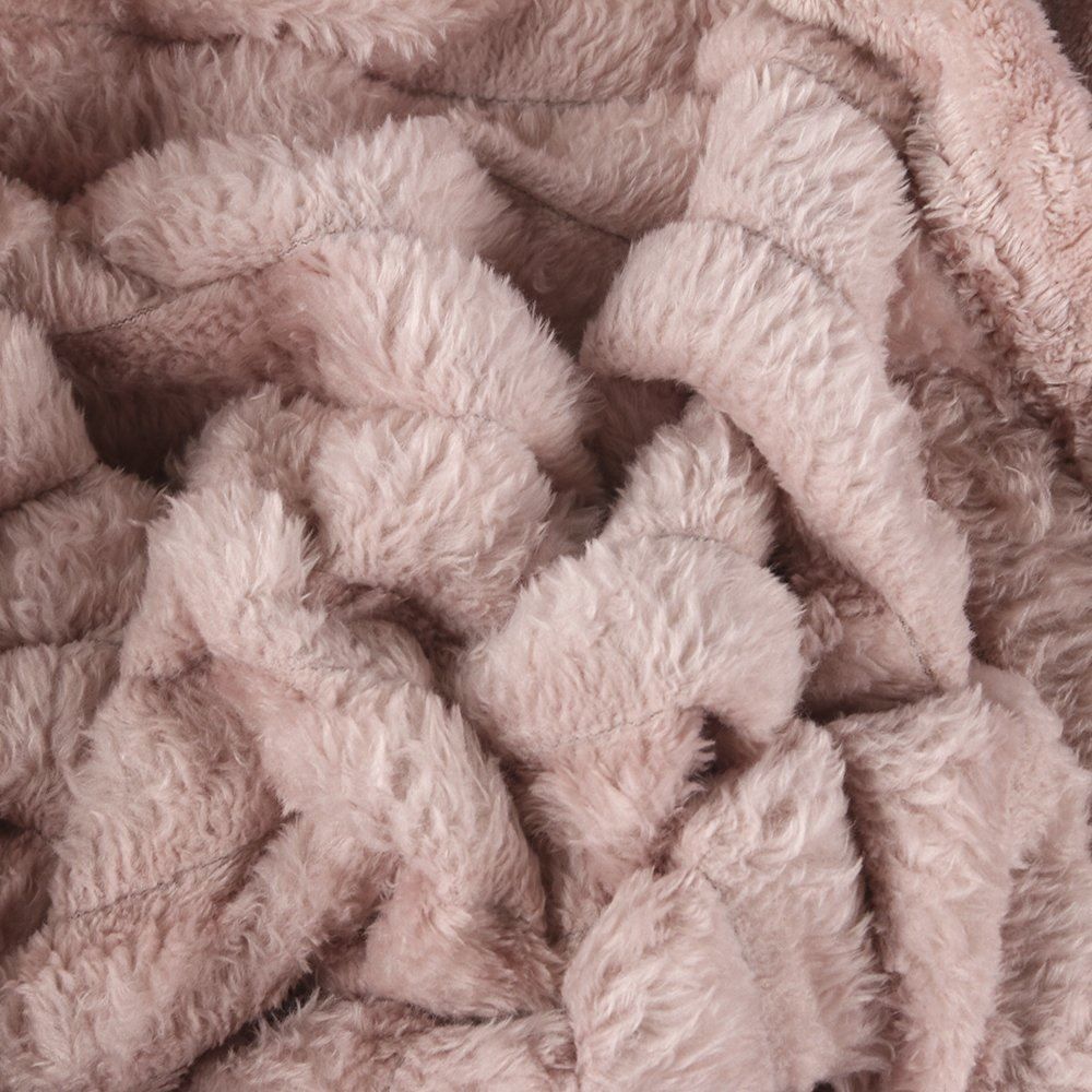 Cobertor Queen 100% Poliéster Premier Canelado Havan Casa - Rosa Pálido