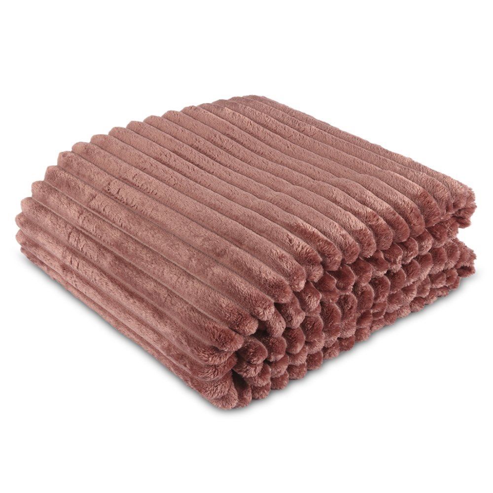 Cobertor Queen 100% Poliéster Premier Canelado Havan Casa - Rosa