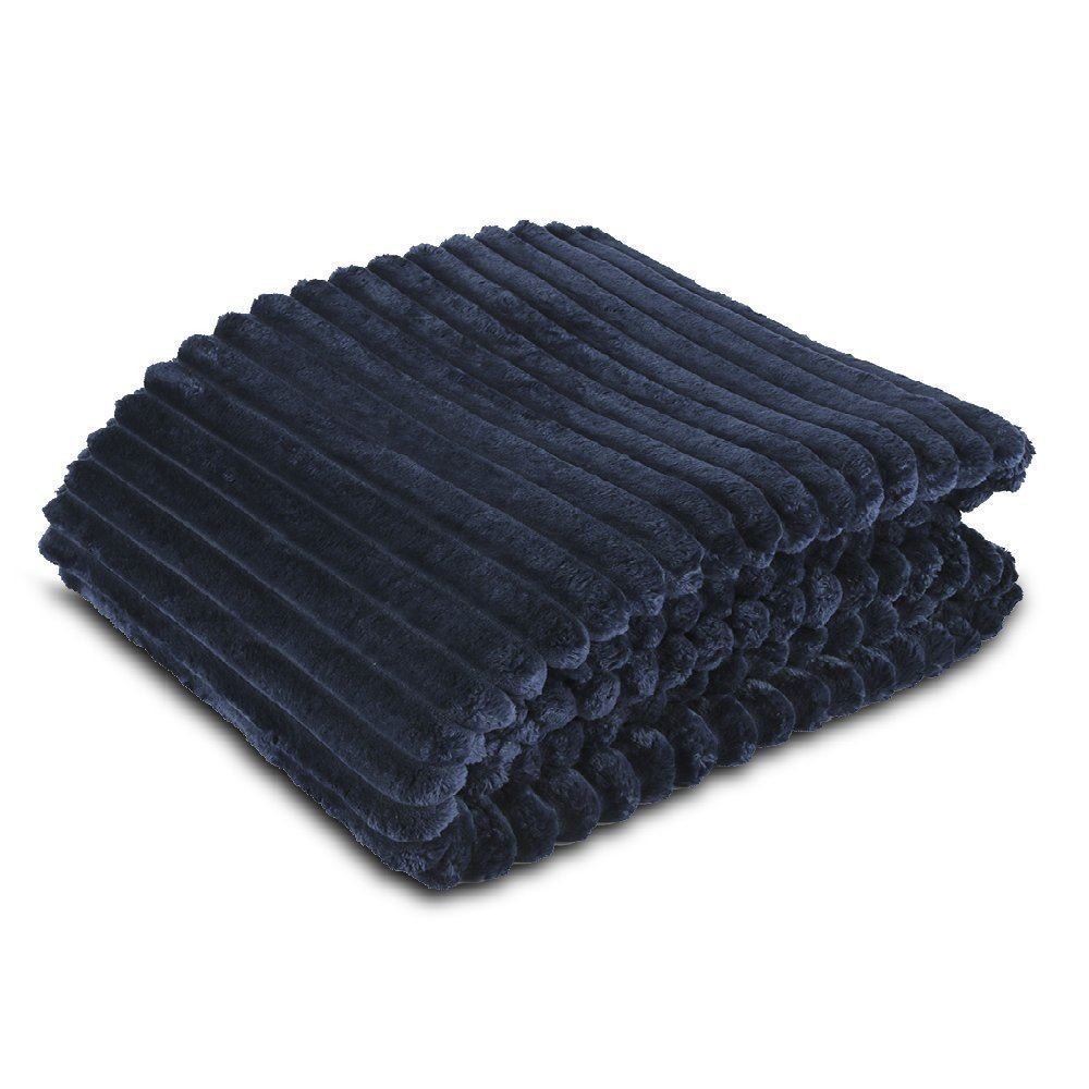 Cobertor Queen 100% Poliéster Premier Canelado Havan Casa - Azul