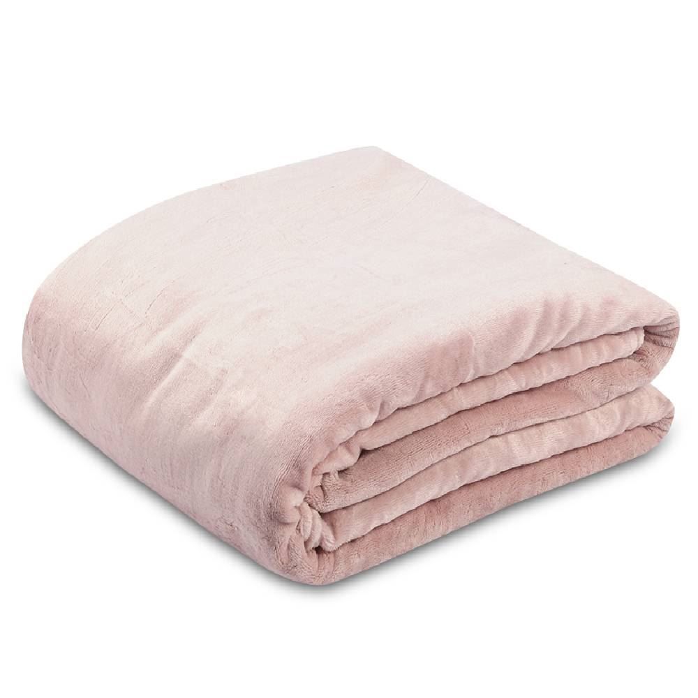 Cobertor Queen 100% Poliéster Premier Havan Casa - Rosa Pálido