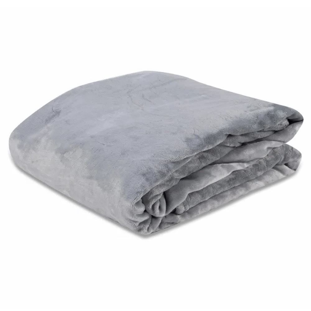 Cobertor Queen Microfibra Velour Neo Clássico Camesa - Cinza Claro
