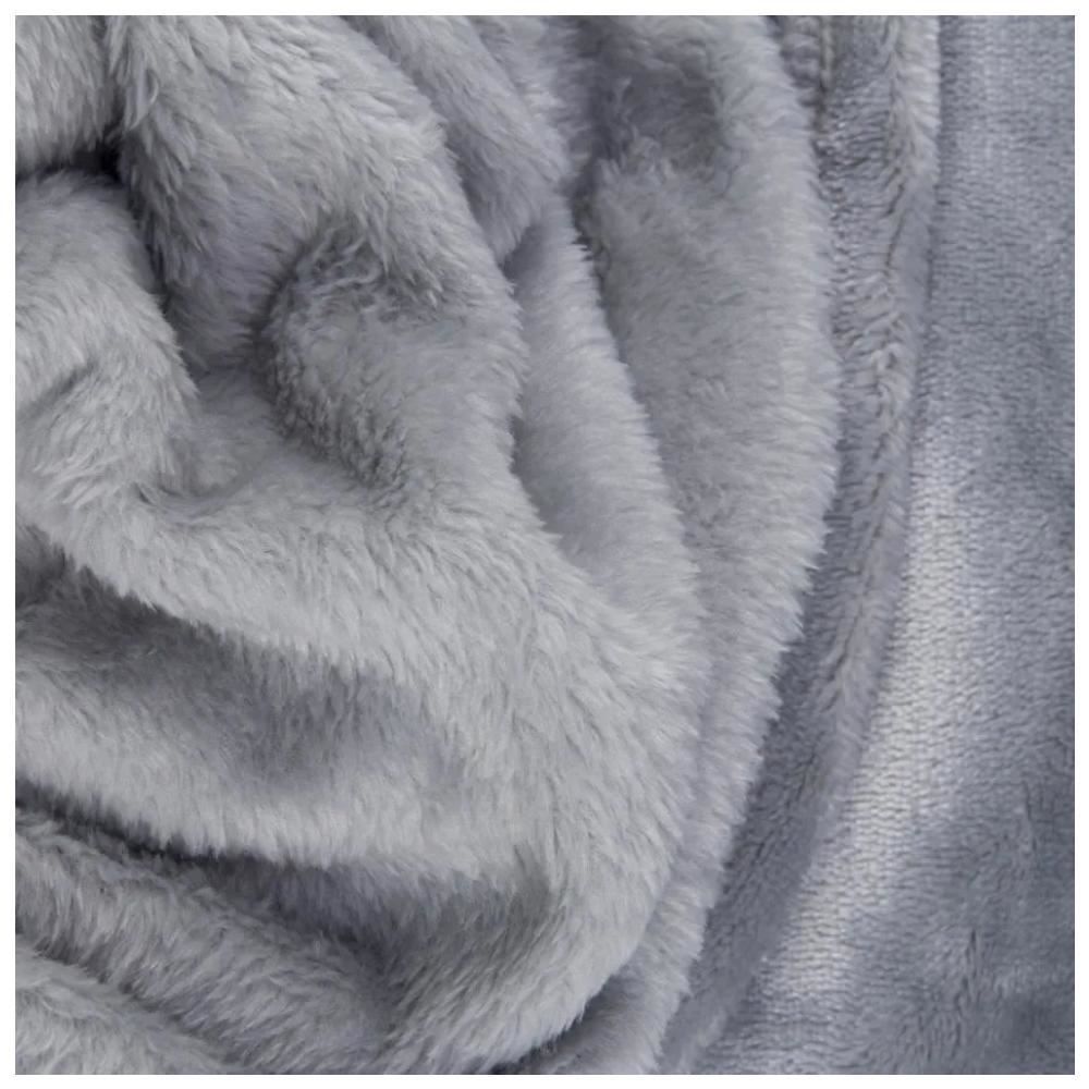 Cobertor Queen Microfibra Velour Neo Clássico Camesa - Cinza Claro