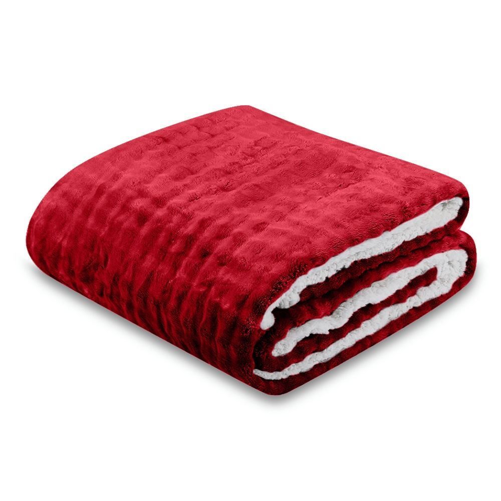 Cobertor Queen Requinte Sherpa Havan Casa - Bloodstone
