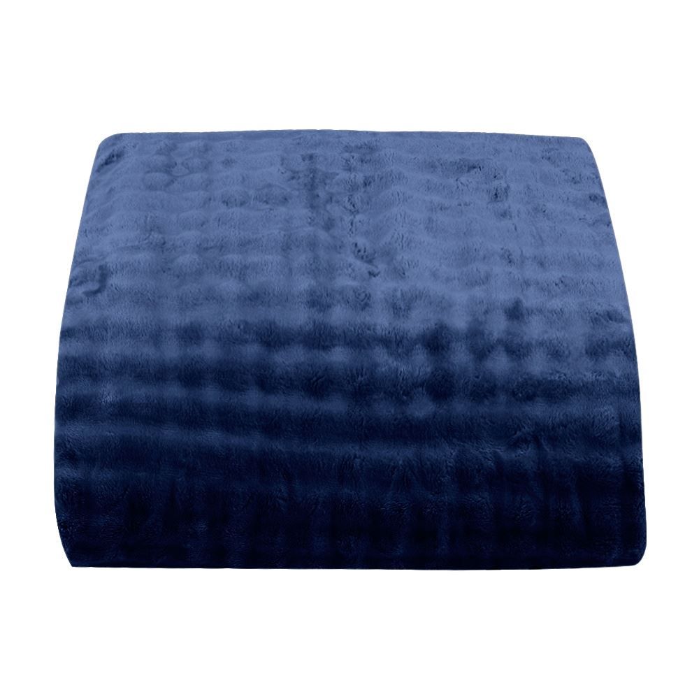 Cobertor Queen Requinte Sherpa Havan Casa - Midnight Blue