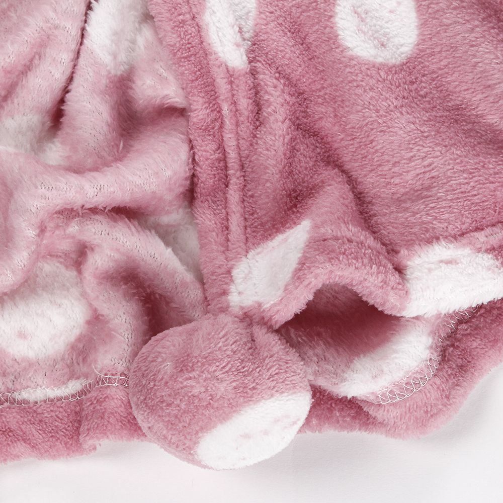 Cobertor Solteiro Infantil 100% Poliéster Pompom Havan Kids - Poa Rosa