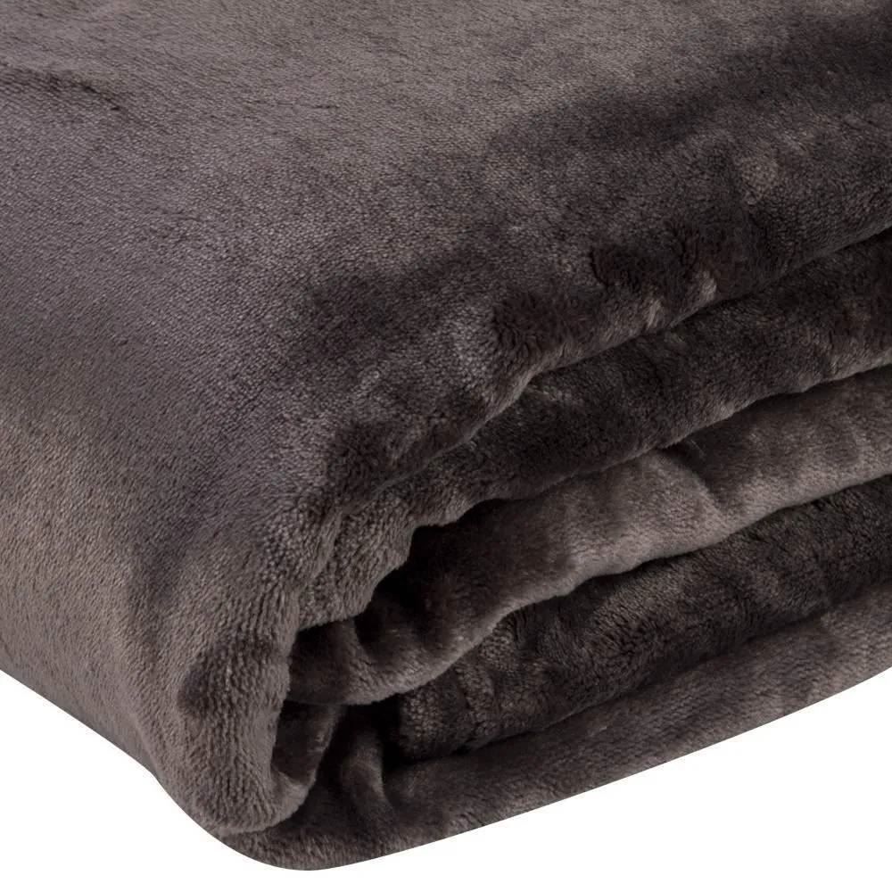 Cobertor Solteiro Microfibra Velour Clássico Camesa - Marrom