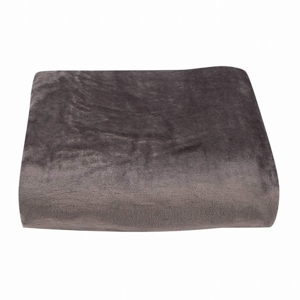 Cobertor Solteiro Microfibra Velour Clássico Camesa - Marrom