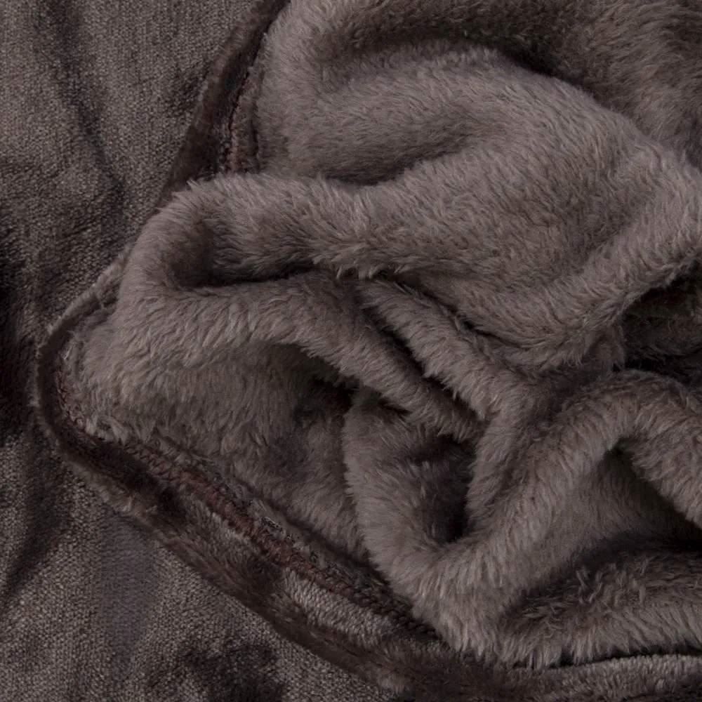 Cobertor Solteiro Microfibra Velour Clássico Camesa - Marrom