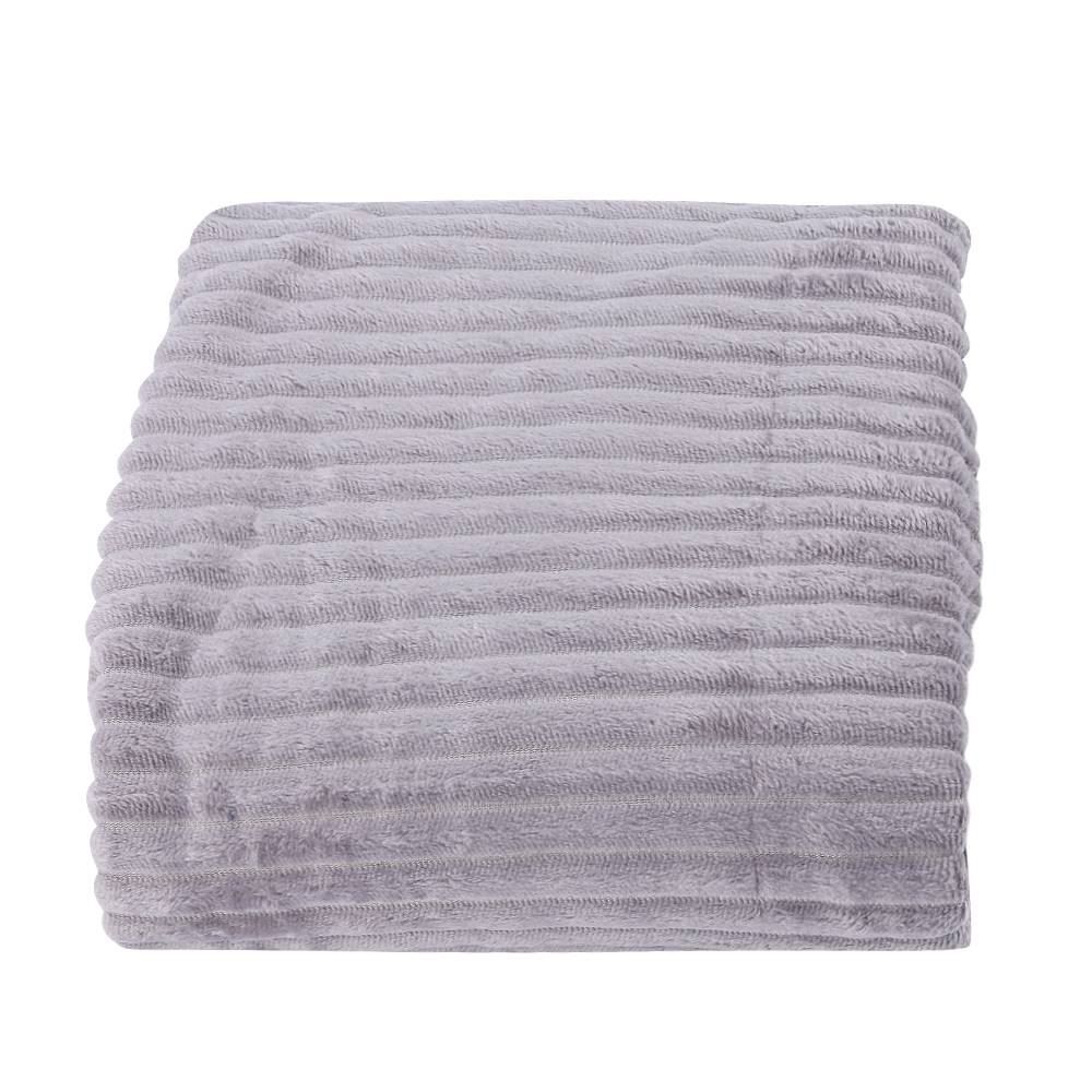 Cobertor Solteiro Montreal 100% Poliéster Havan Casa  - Cinza Amianto