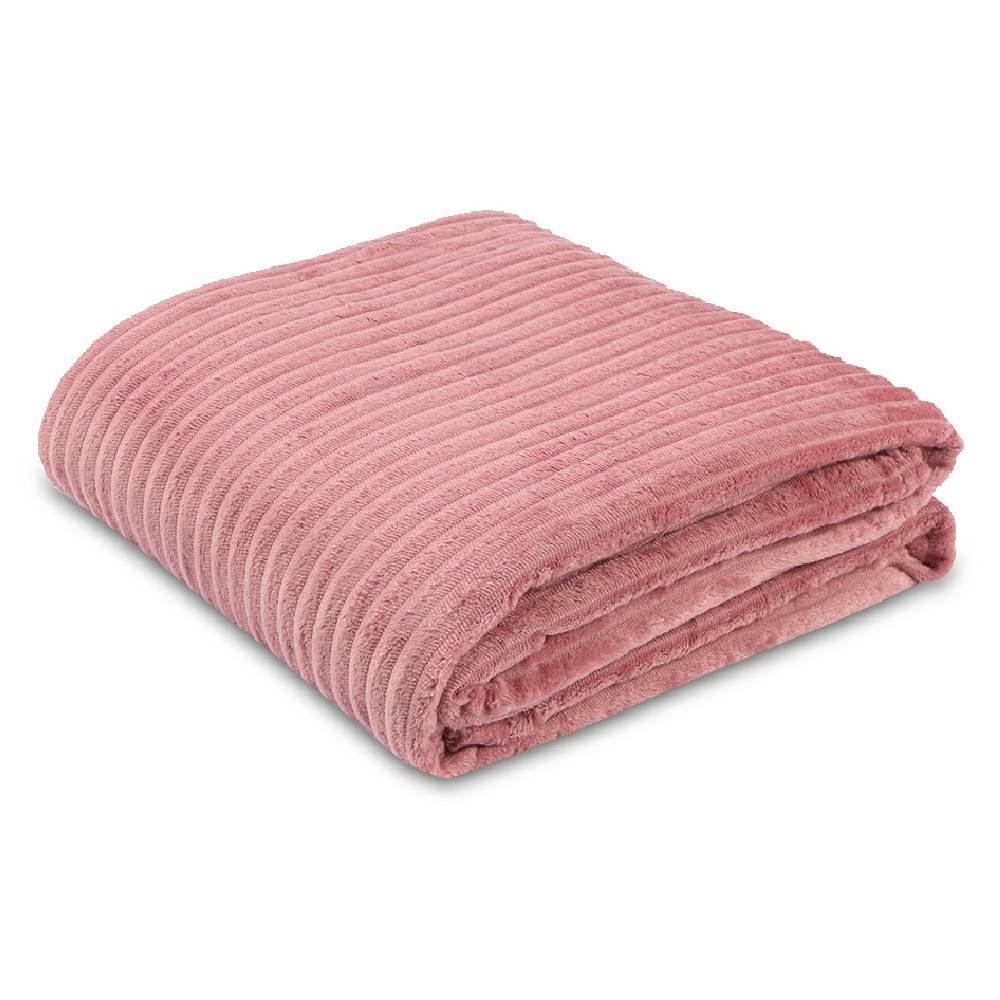 Cobertor Solteiro Montreal 100% Poliéster Havan Casa  - Rosa