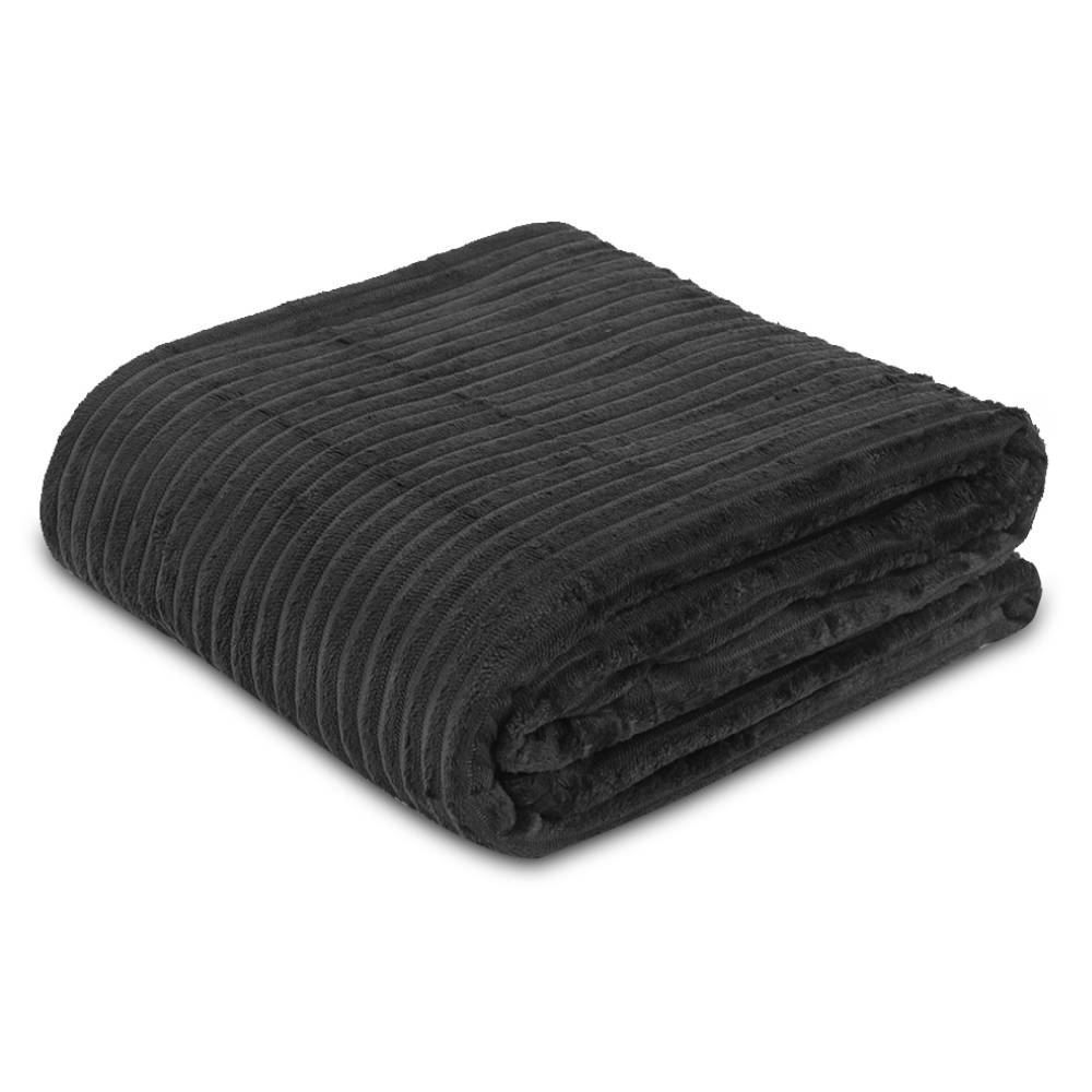 Cobertor Solteiro Montreal 100% Poliéster Havan Casa  - Carbono