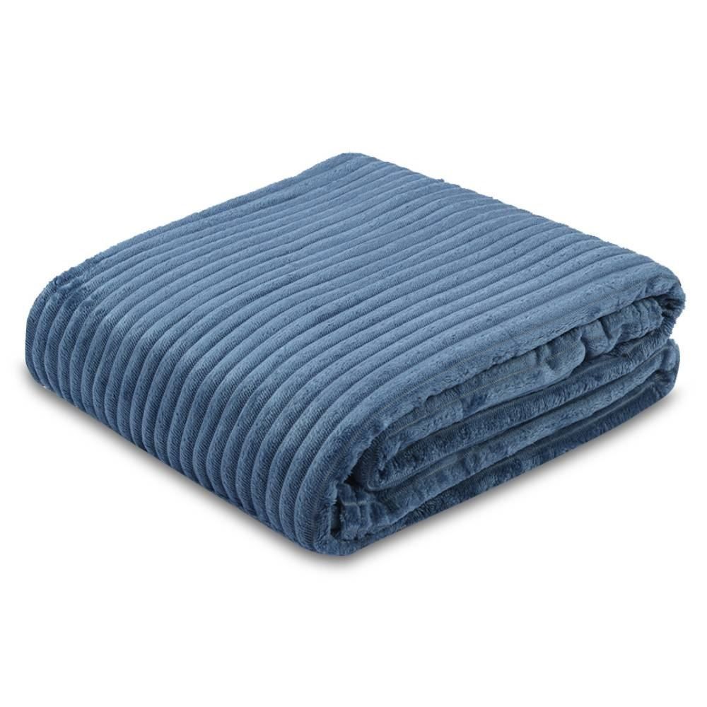 Cobertor Solteiro Montreal Havan Casa - Azul Jeans