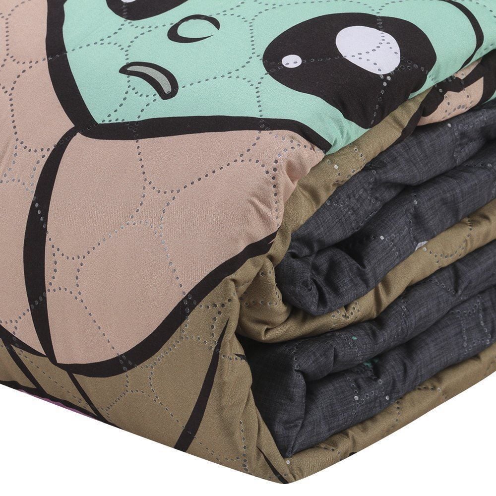 Cobre Leito Solteiro Infantil Disney Hedrons 1 Pç - Baby Yoda