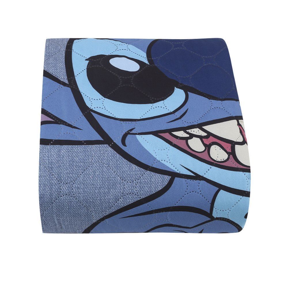 Cobre Leito Solteiro Infantil Disney Hedrons 1 Pç - Stitch Relax
