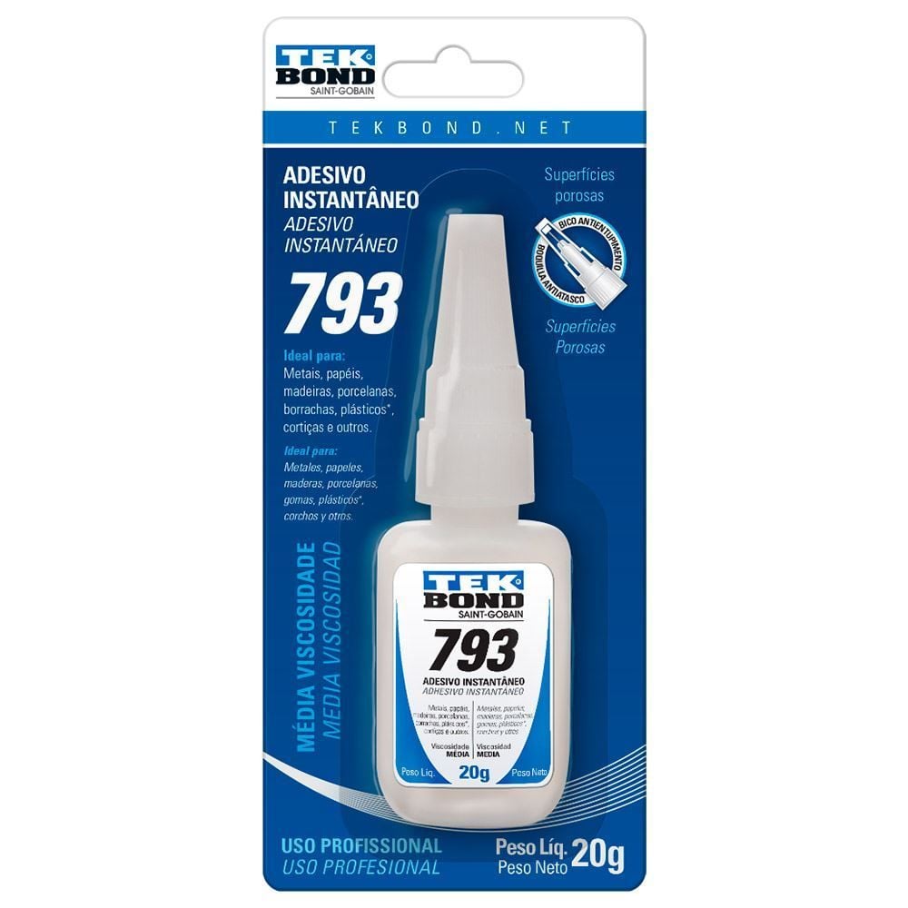 Cola Adesivo Instantâneo 20G Tekbond - 793