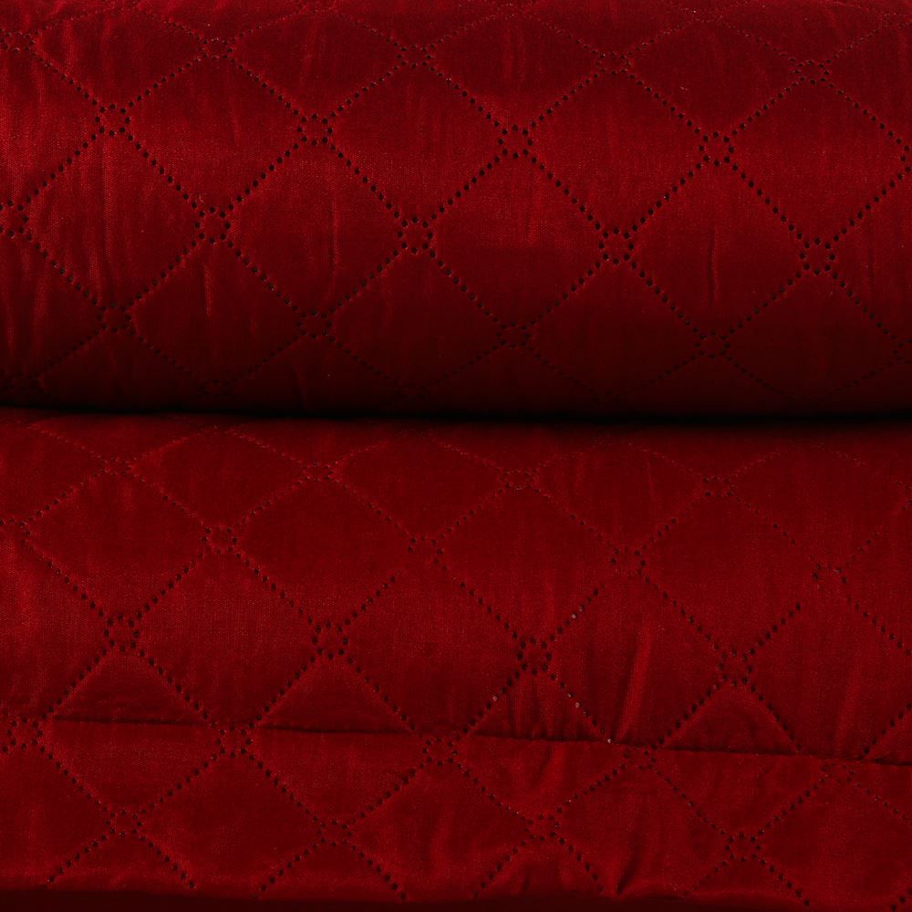 Kit Colcha Casal 100% Poliéster Lisa Versalhes Havan Casa 3 Pçs - Bloodstone