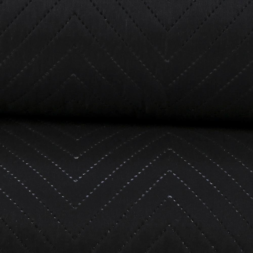 Kit Colcha Casal 100% Poliéster Lisa Versalhes Havan Casa 3 Pçs - Preto