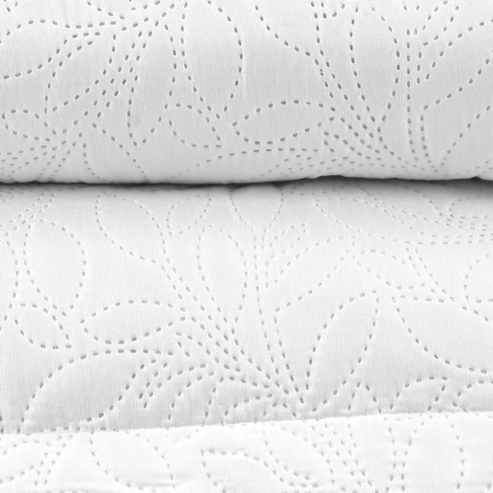 Kit Colcha King 100% Poliéster Lisa Versalhes Havan Casa 3 Pçs - Branco