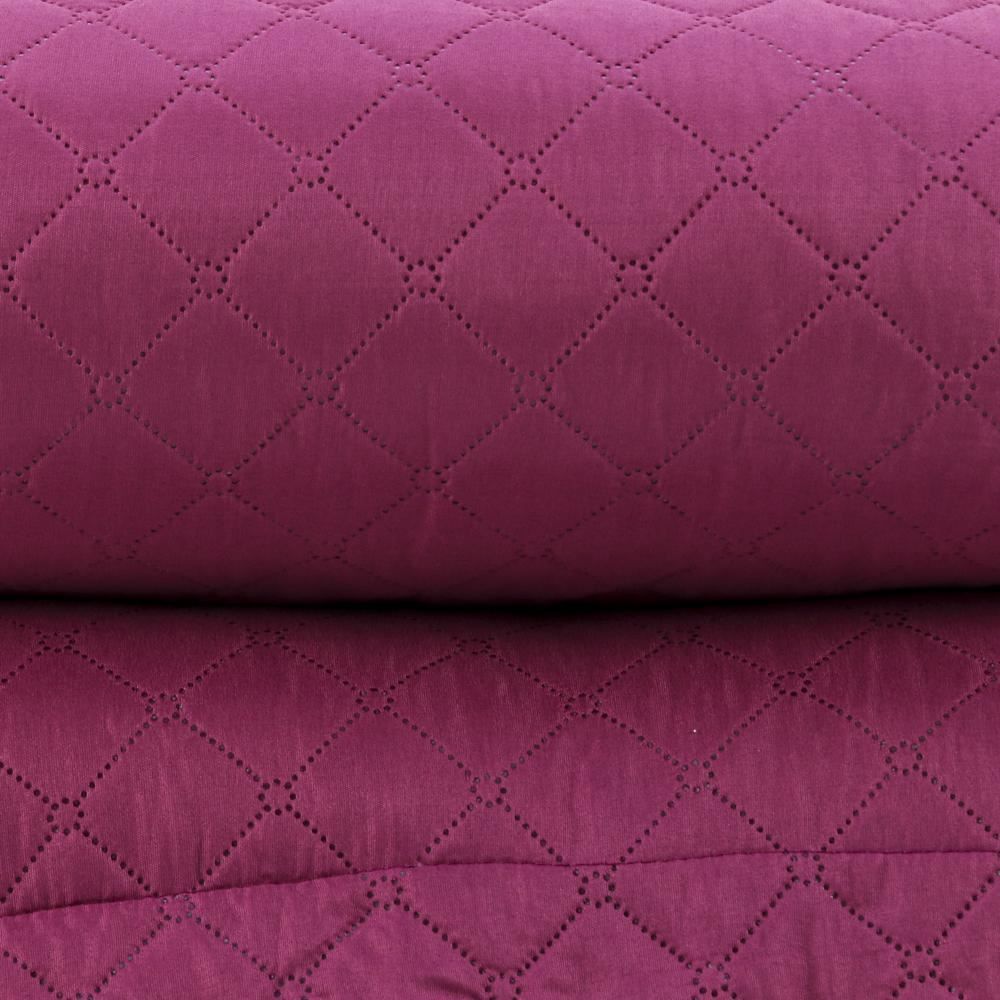 Kit Colcha King Dupla Face Lisa Havan Casa 3 Pçs - Rosa Malva