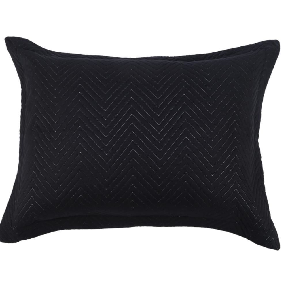 Kit Colcha King 100% Poliéster Lisa Versalhes Havan Casa 3 Pçs - Preto