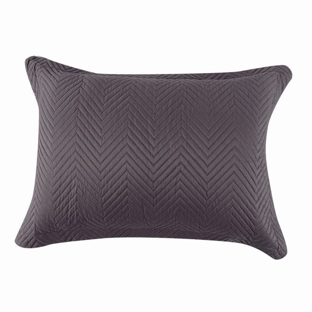 Kit Colcha King 100% Poliéster Lisa Versalhes Havan Casa 3 Pçs - Cinza Urbano