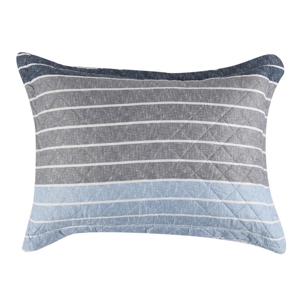 Kit Colcha King 100% Poliéster Havan Casa 3 Pçs - Ronnie Azul Listra