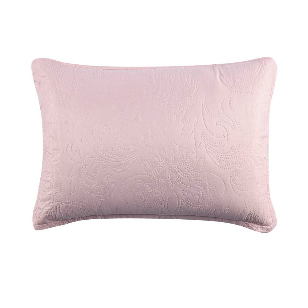 Kit Colcha Queen 100% Poliéster Lisa Rozac 3 Pçs - Rosa Pálido