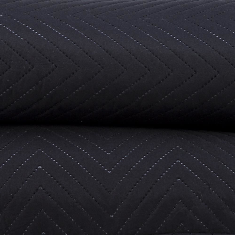 Kit Colcha Solteiro Dupla Face Lisa Havan Casa 2 Pçs - Preto