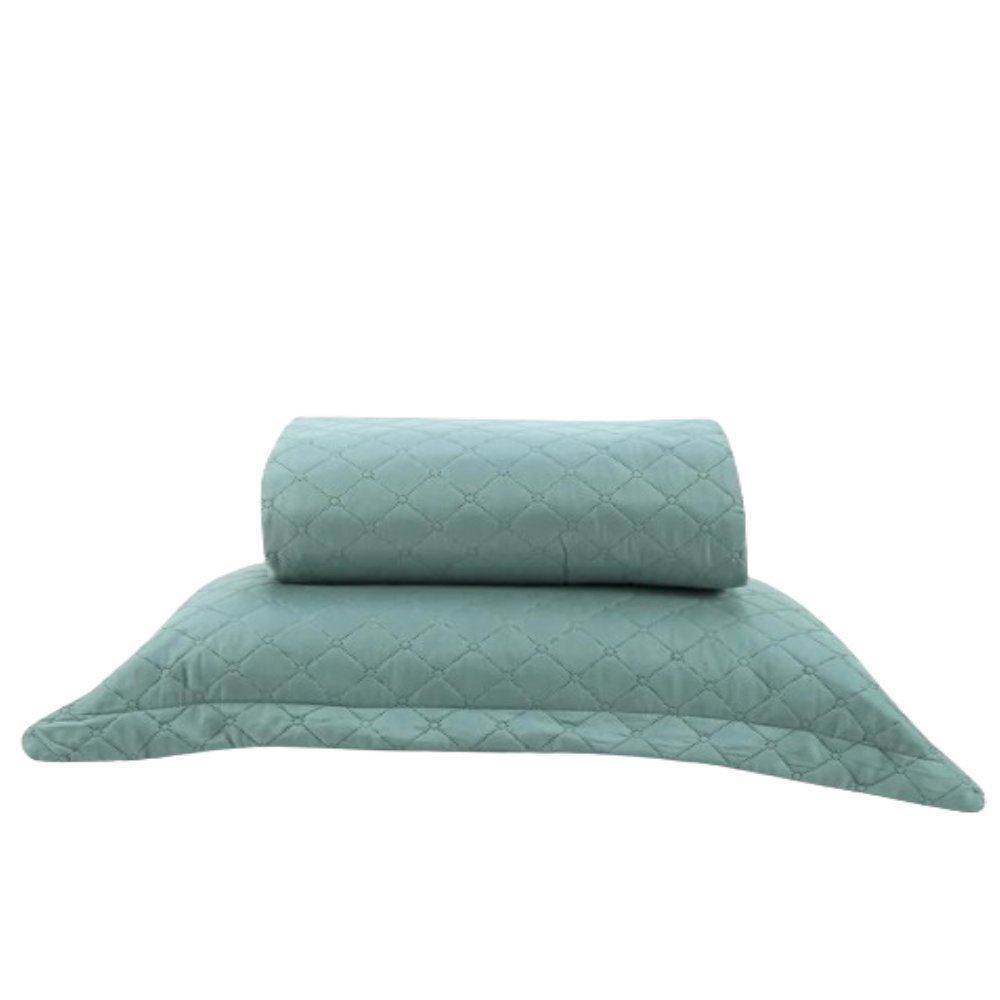 Kit Colcha Solteiro 100% Poliéster Versalhes Havan Casa 2 Pçs - Verde