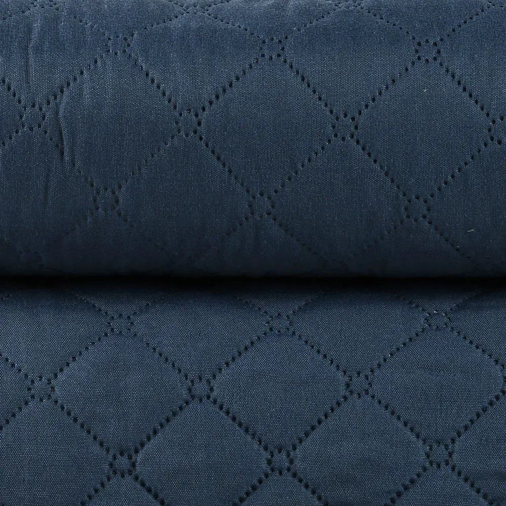 Kit Colcha Solteiro 100% Poliéster Versalhes Havan Casa 2 Pçs - Azul Jeans 