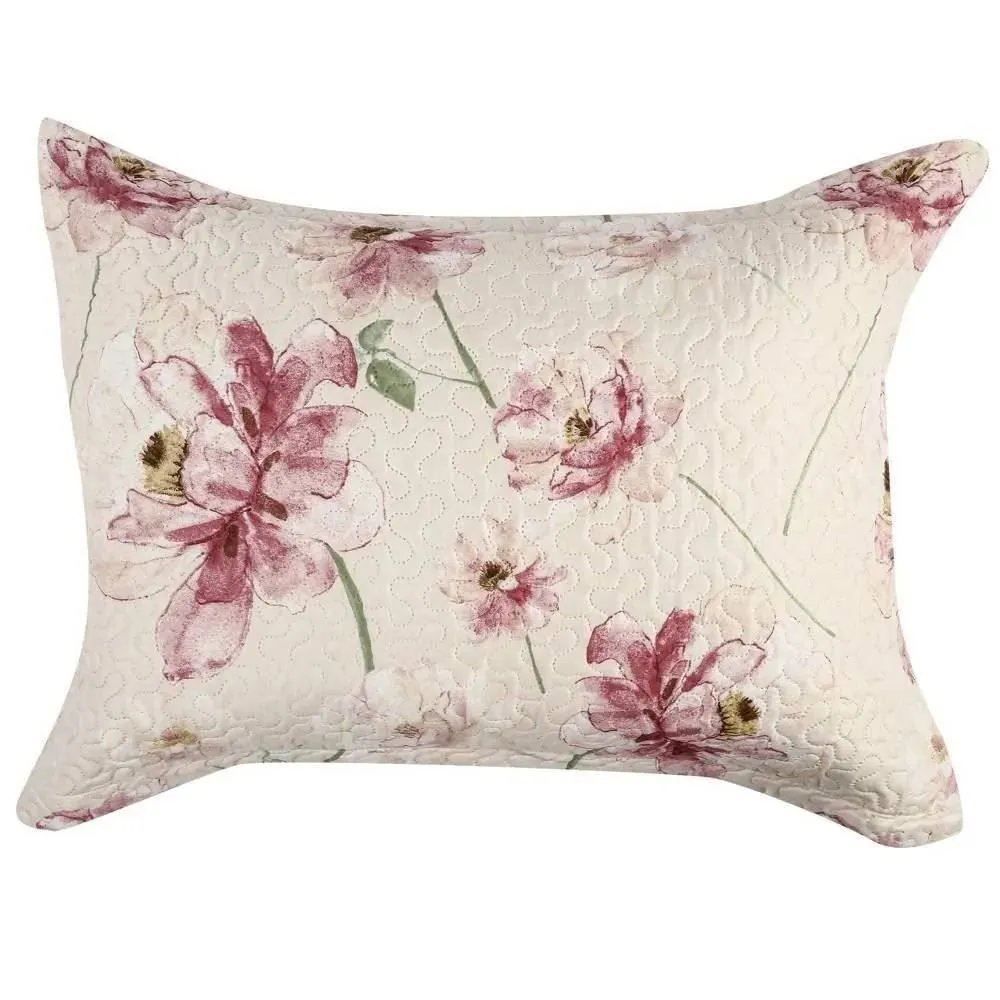 Kit Colcha Solteiro 150 Fios Havan Casa 2 Pçs - Idris Rosa Floral