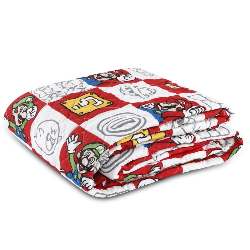 Colcha Solteiro Divertida Infantil Dupla Face Lepper - Super Mario