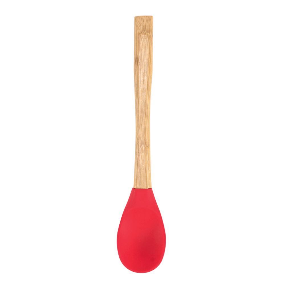 Colher De Silicone Com Cabo De Bambu Havan Casa - Vermelho