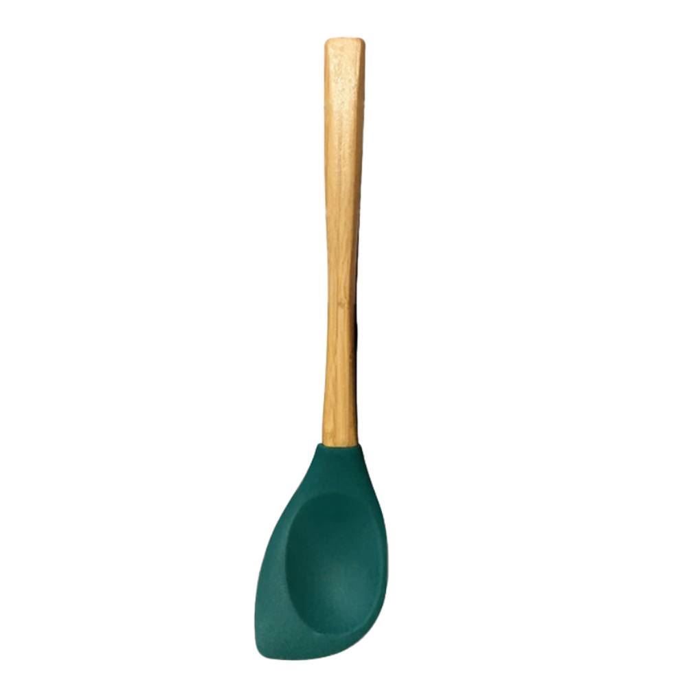 Colher Espátula De Silicone Com Cabo De Bambu Havan Casa - Verde Floresta