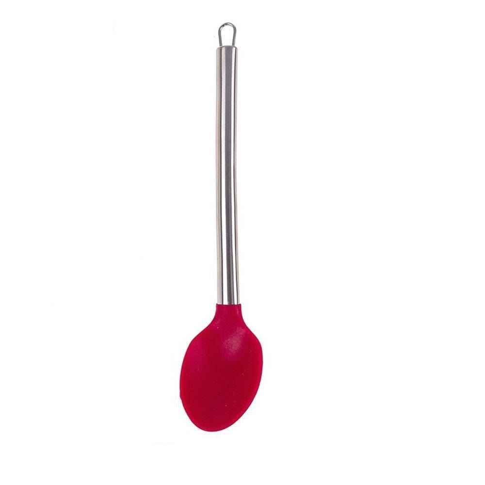 Colher Silicone Havan Casa Com Cabo Inox 33Cm - Vermelho