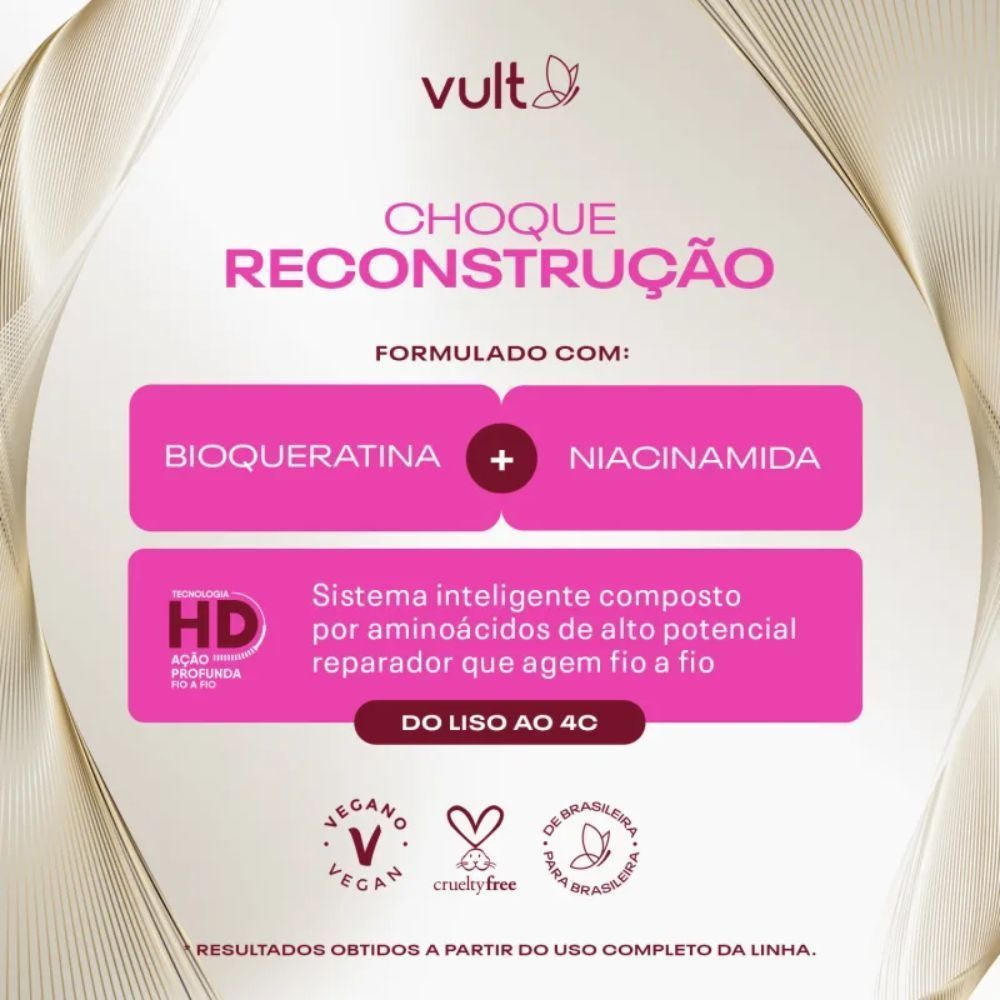 Condicionador Choque De Reconstrução Vult - 325ml
