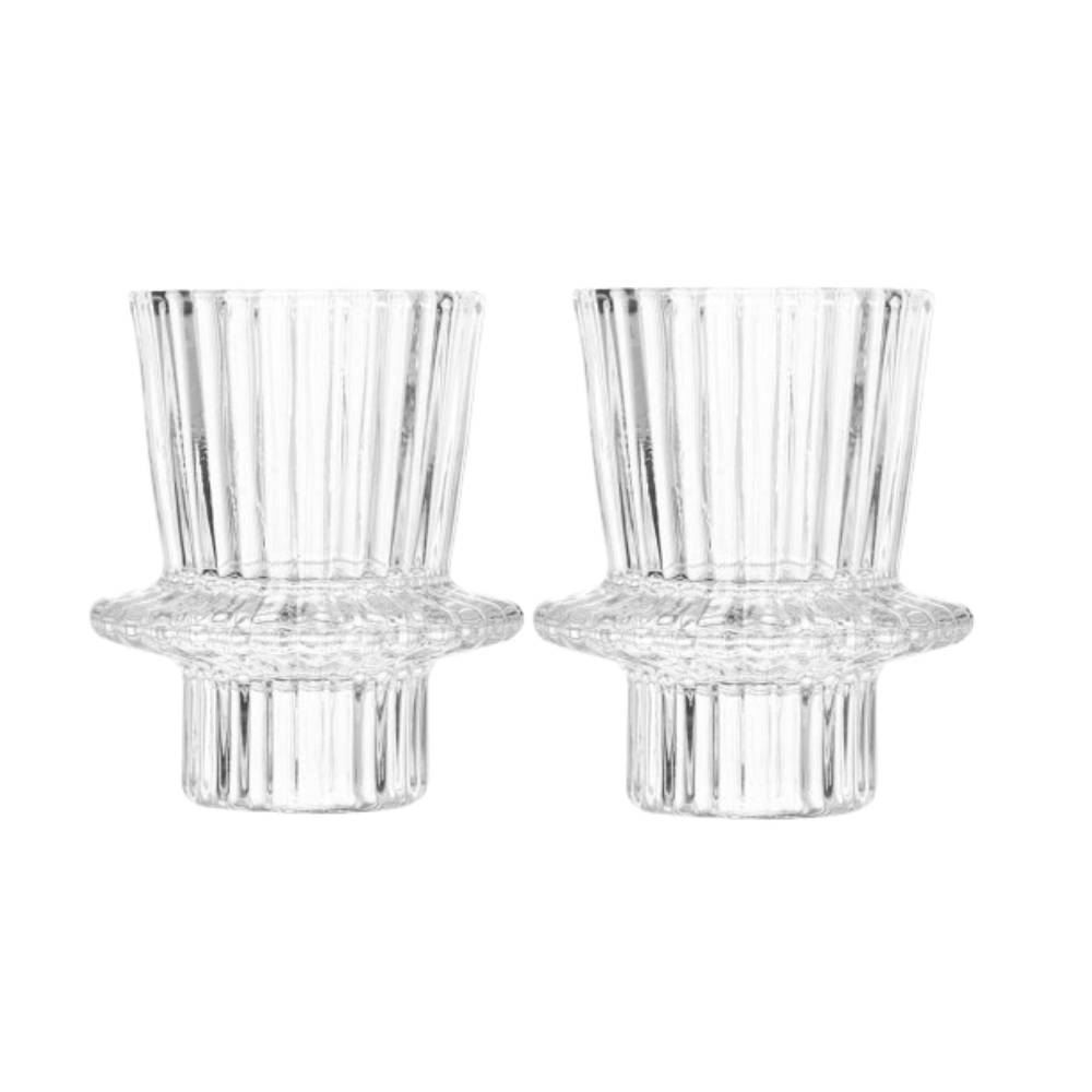 Conjunto 2 Porta Velas Lines Wolff - 7Cm