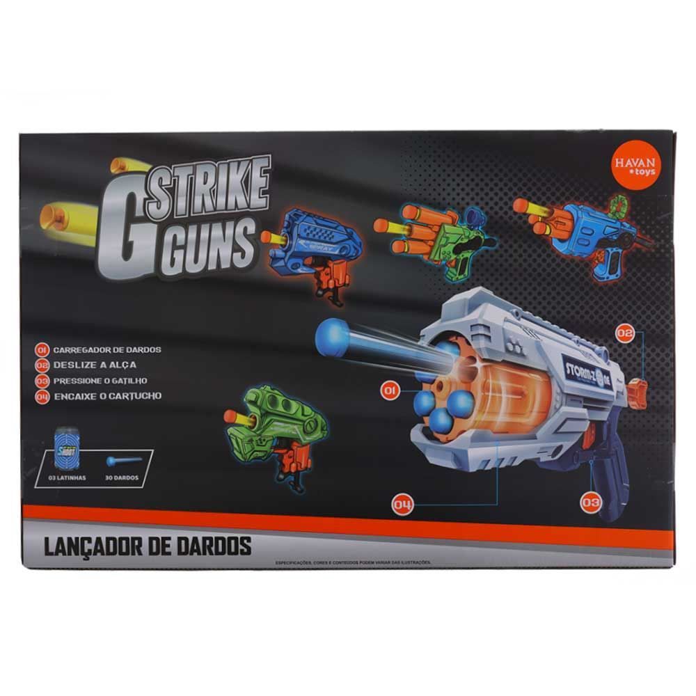 Conjunto 4 Lançadores E Alvos Branco Havan Toys - HBR0307