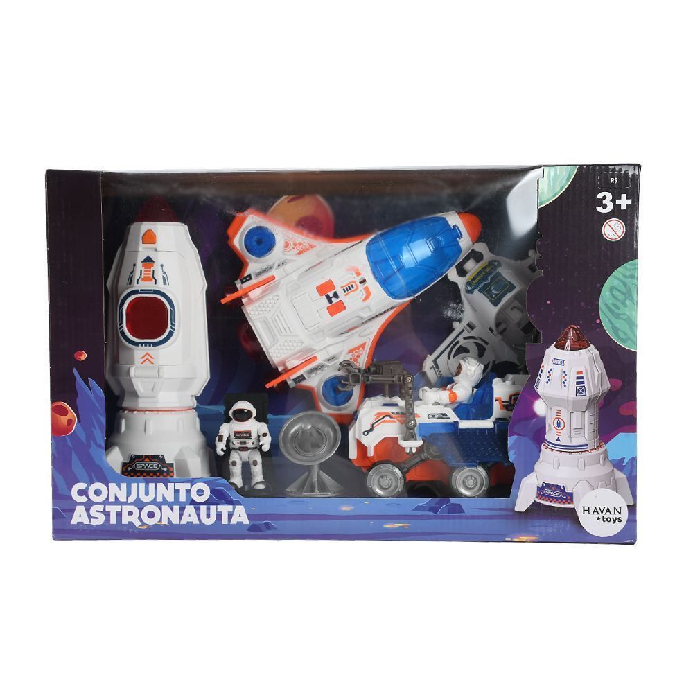 Conjunto de Astronauta com Foguete Rôver Havan Toys - HBR0930