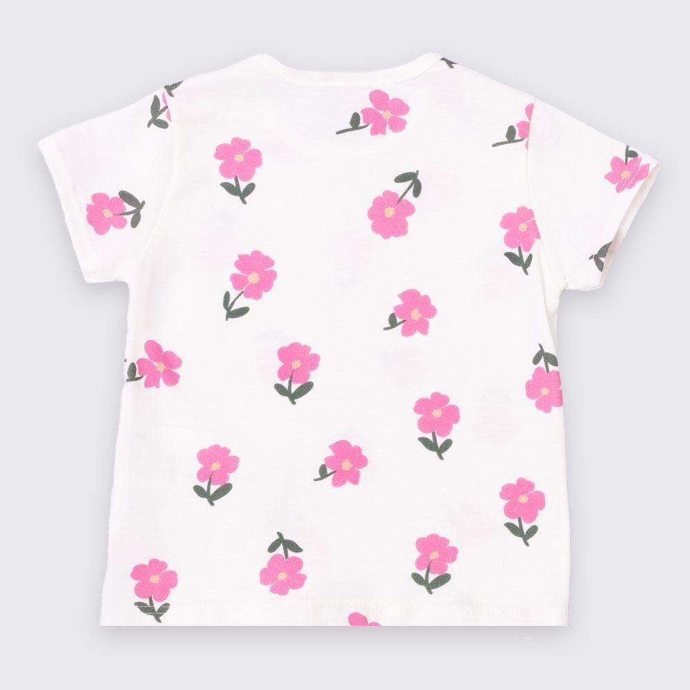 Conjunto Bebê Menina Jardineira e Blusa Estampada Yoyo Baby